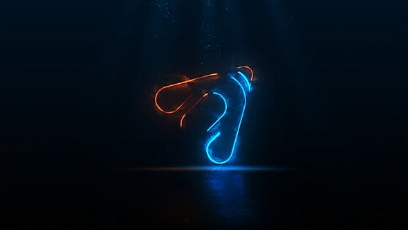 AE模板-光线描边简约科技logo演绎展示模板 Saber Logo Reveal