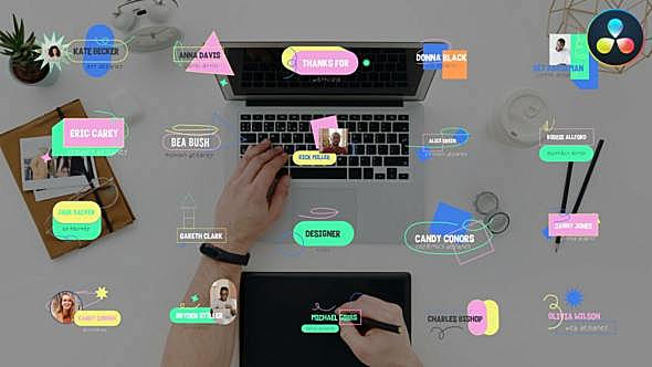 AE模板-卡通可爱现代时尚文字标题字幕条动画 Designer Titles for After Effects插图